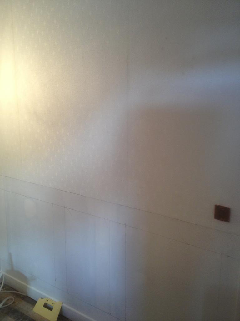 pose de la toile de verre décorative CHAMBRE