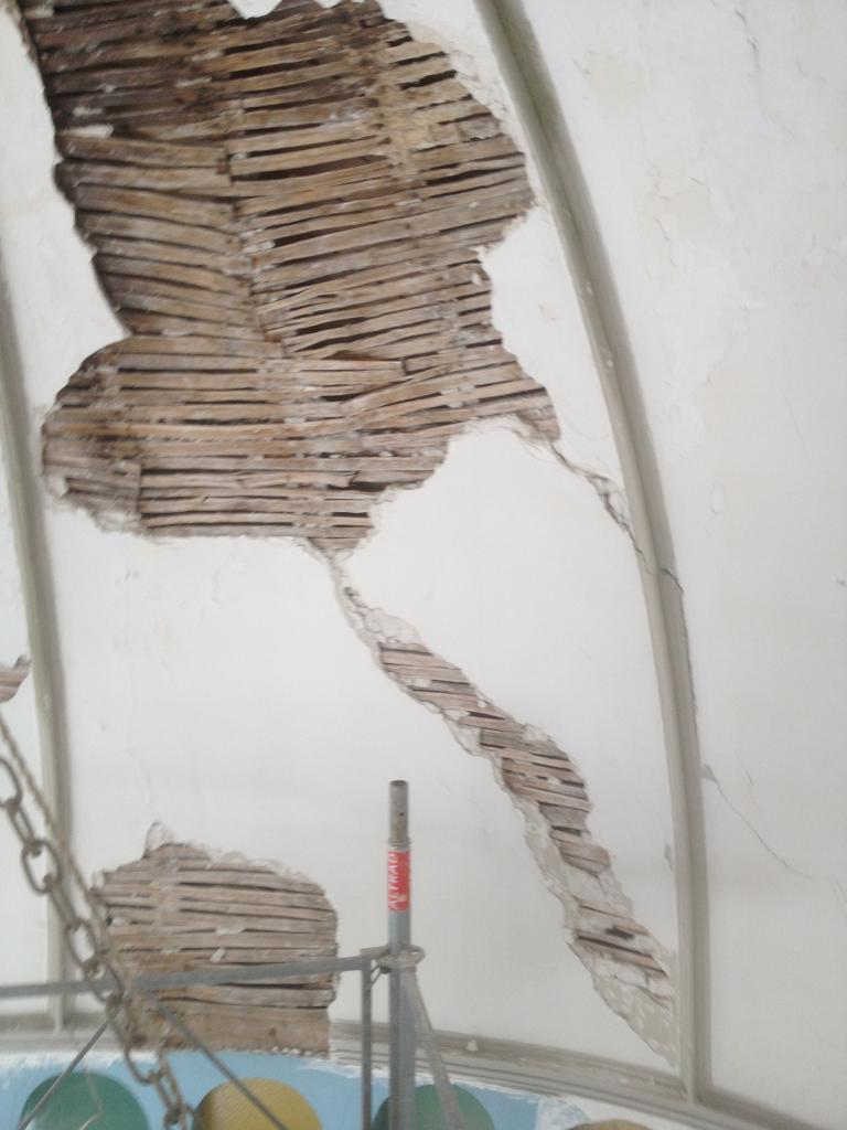 Coupole avant gros travail de plâtrerie
